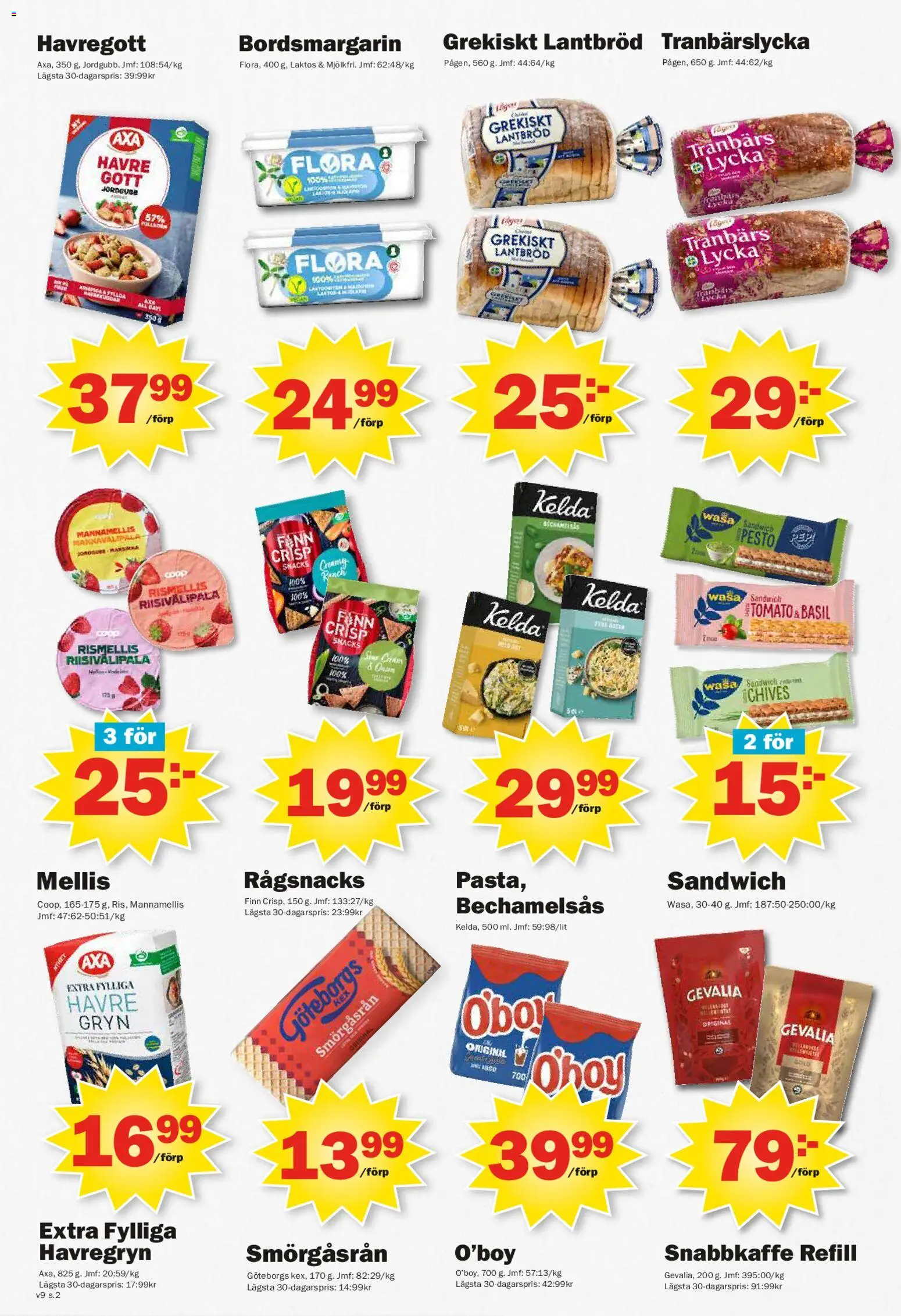 Pekås reklamblad aktuell från 23.02.2026 | Sida: 2 | Produkter: Sandwich, Havregryn, Lantbröd, Pesto