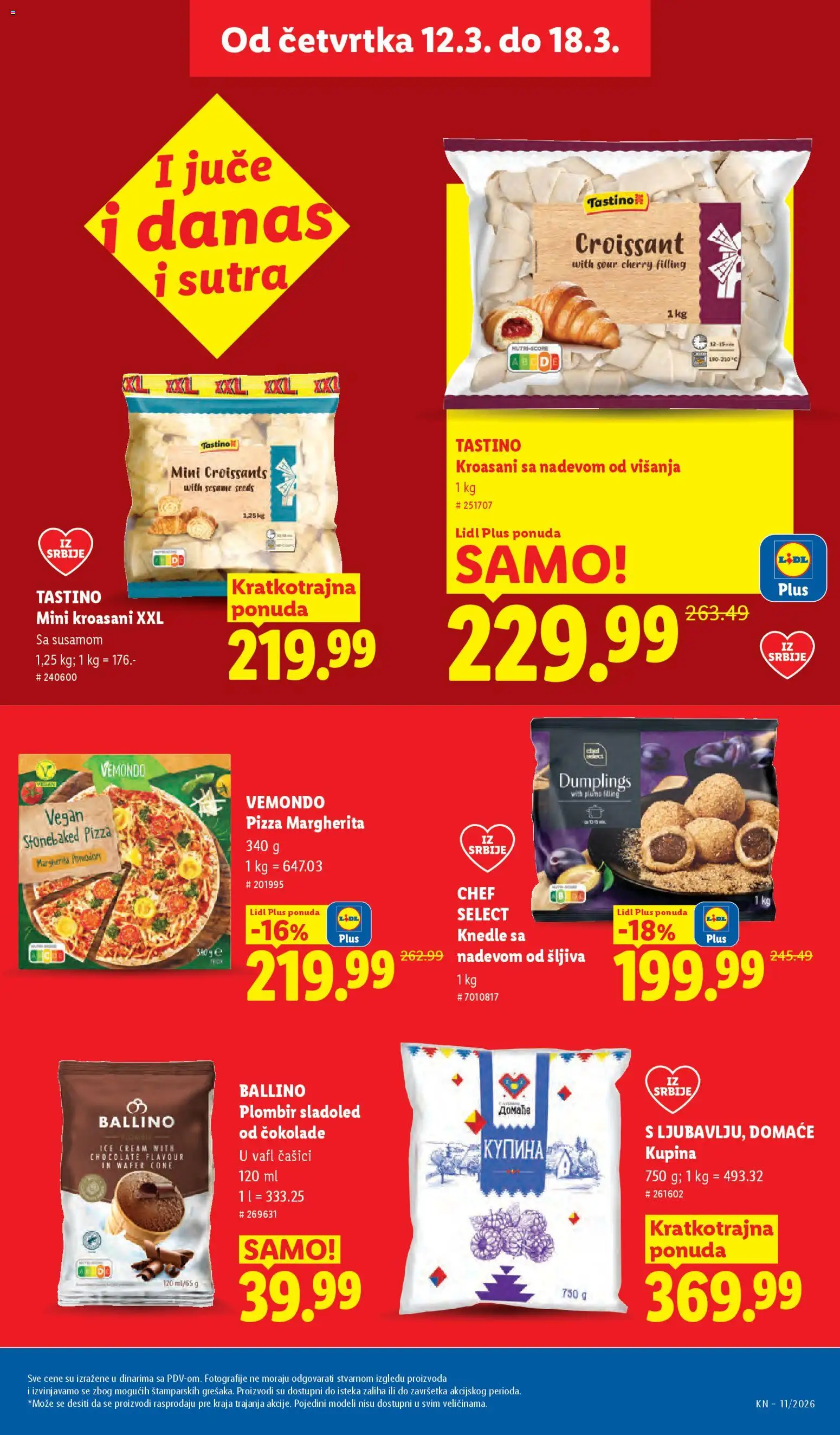 Lidl katalog - važi od 12.03.2026 | Strana: 21 | Proizvode: Sladoled, Kupina, Šljiva, Knedle