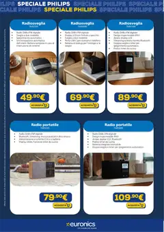 Anteprima del volantino Euronics Philips catalogo valido a partire dal 15.10.2025 | Pagina: 11 | Prodotti: Telefono, Radio, Batteria, Specchio