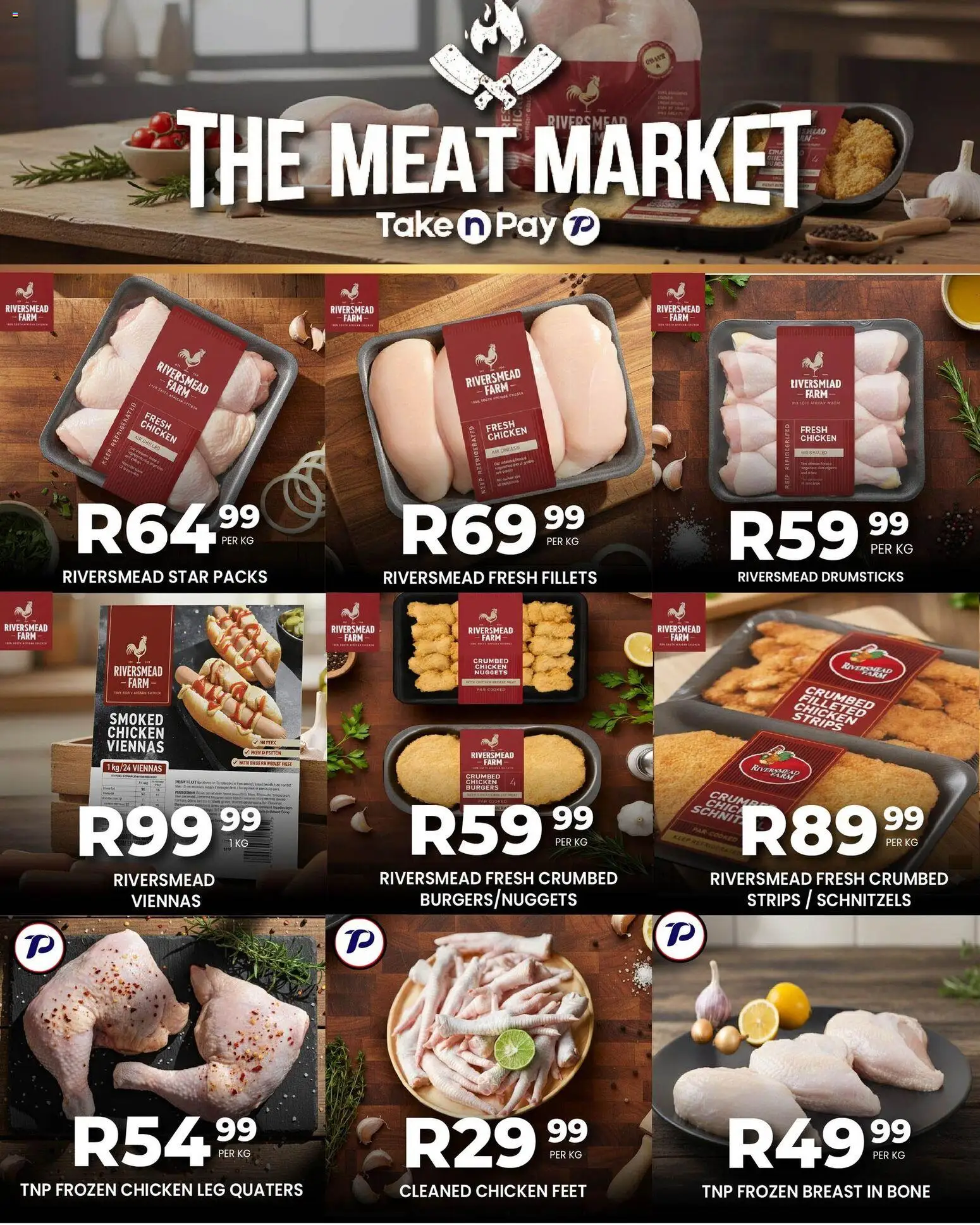 New Take n Pay catalogue – valid from 01.12.2025 | Page: 5 | Products: Chicken, Burgers