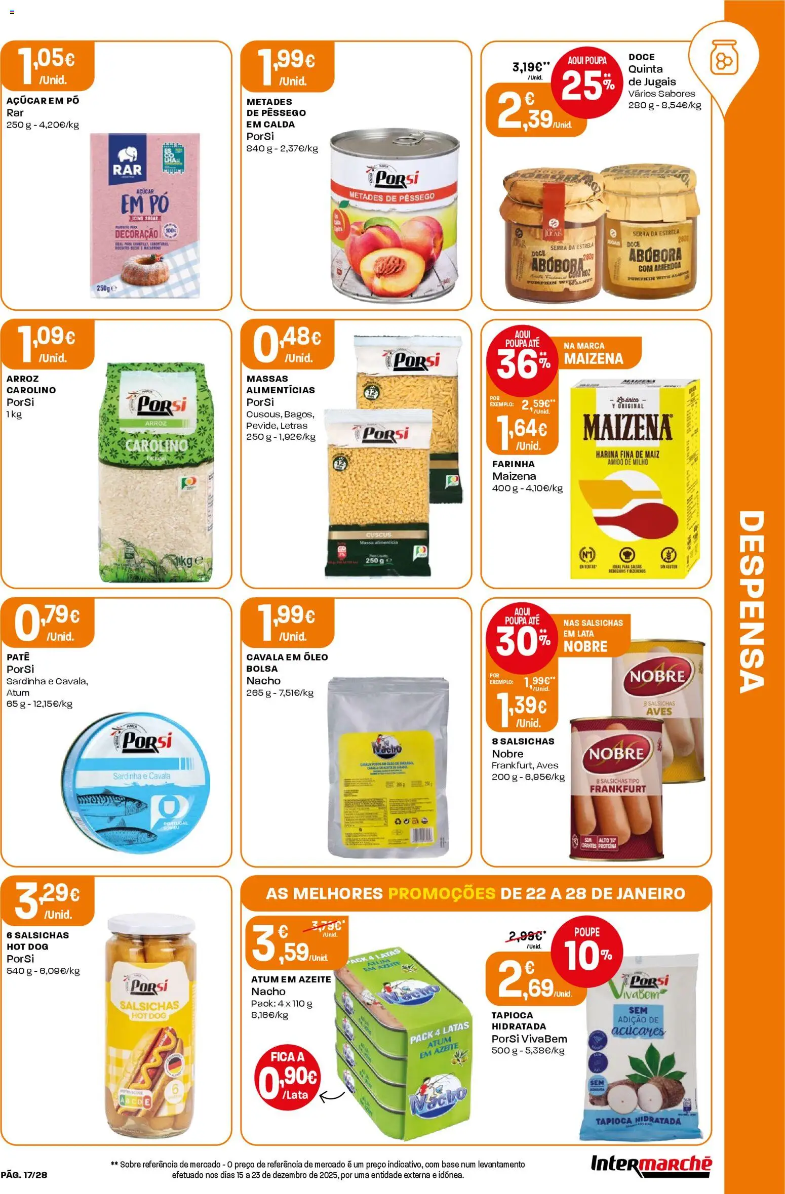 Intermarché Folheto Contact │ válido de 22.01.2026 | Página: 17 | Produtos: Base, Arroz, Açúcar, Massa