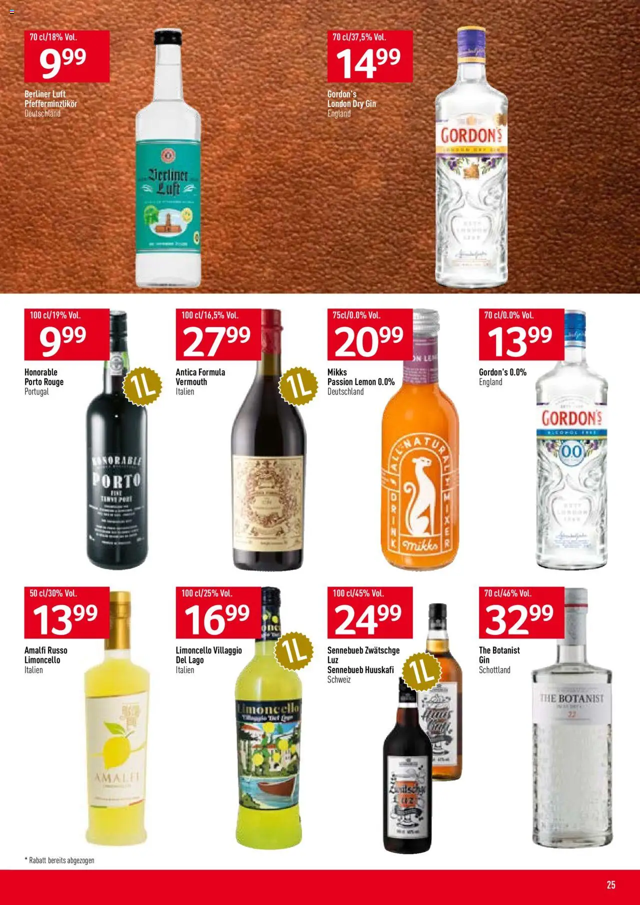 Prodega Aktionen – gültig ab 13.10.2025 | Seite: 25 | Produkte: Rouge, Gin