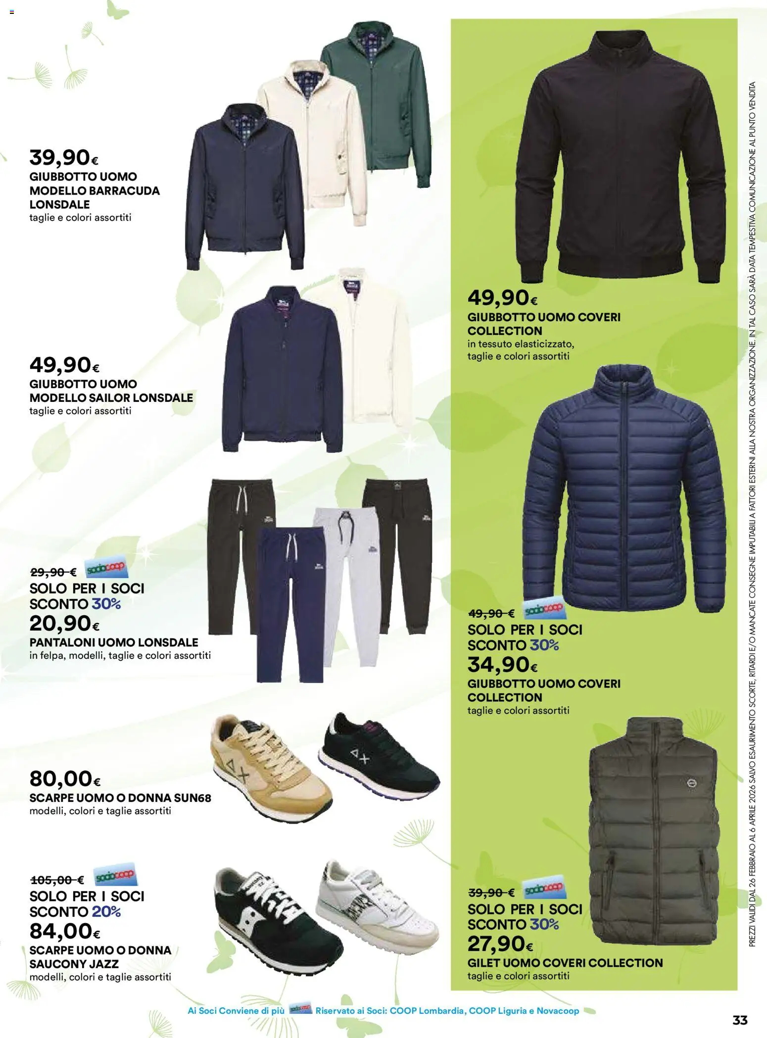 Volantino Ipercoop del 26.02.2026 | Pagina: 33 | Prodotti: Pantaloni, Gilet, Scarpe, Data