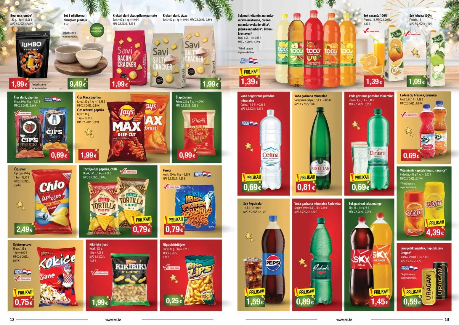 NTL katalog | vrijedi od 24.12.2025 | Stranica: 7 | Proizvodi: Mineralna voda, Radenska, Paprika, Štapići