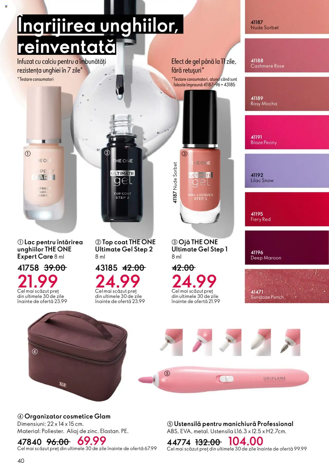 Noul catalog Oriflame – valabil de la 01.10.2025 | Pagină: 40 | Produse: Top coat, Top, Ojă