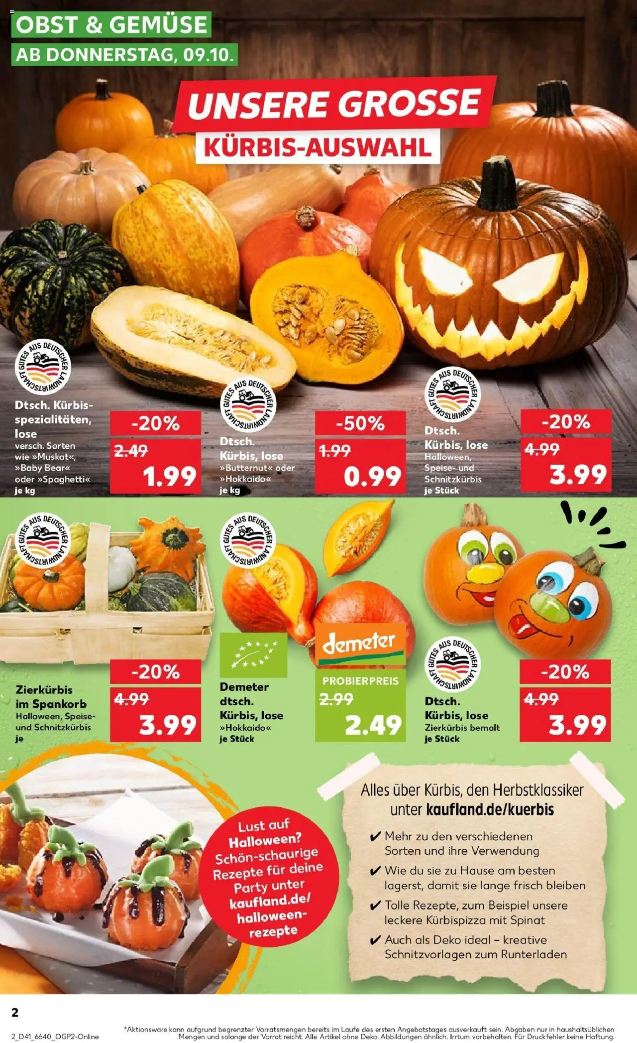Kaufland prospekt Dingolfing	 – gültig ab 09.10.2025 | Seite: 6 | Produkte: Gemüse, Obst, Kürbis