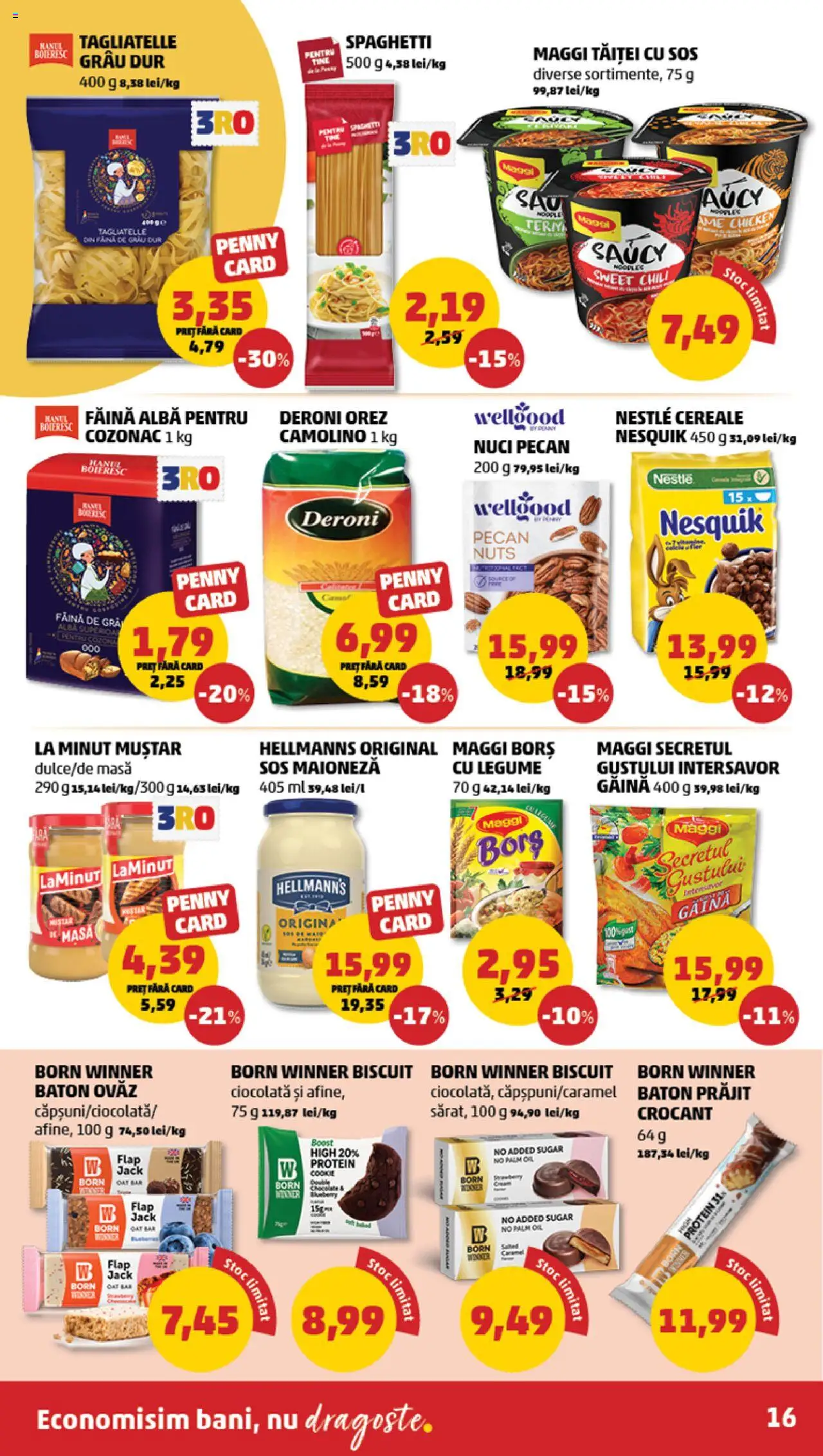 Catalog PENNY – valabil de la 06.08.2025 | Pagină: 16 | Produse: Făină, Muștar, Cereale, Nuci