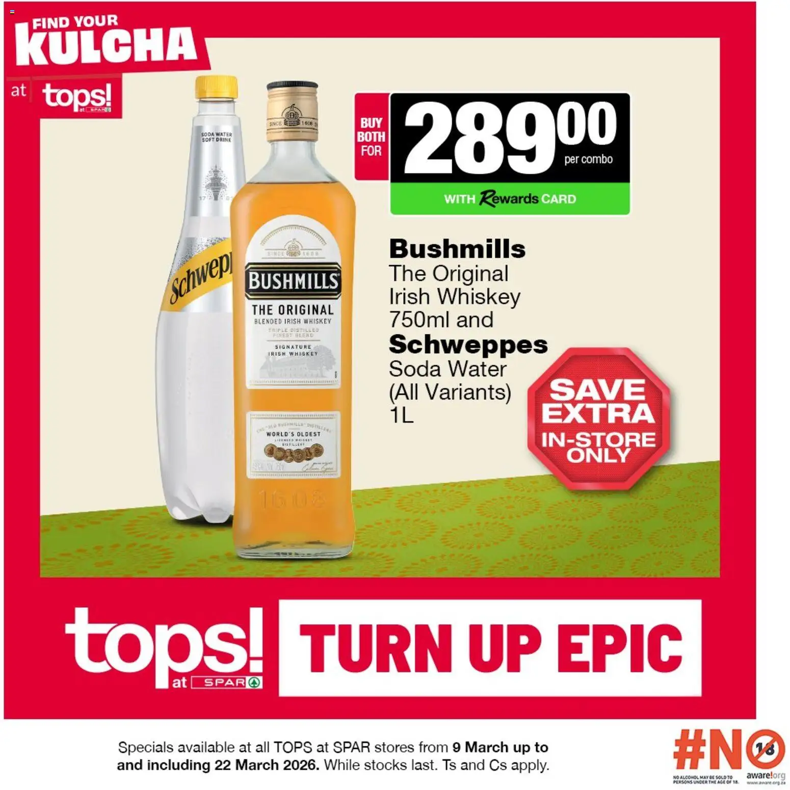 New Tops at Spar catalogue – valid from 09.03.2026 | Page: 11 | Products: Whiskey, Water