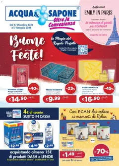 Anteprima del volantino Acqua e Sapone Buone feste catalogo valido a partire dal 17.12.2025