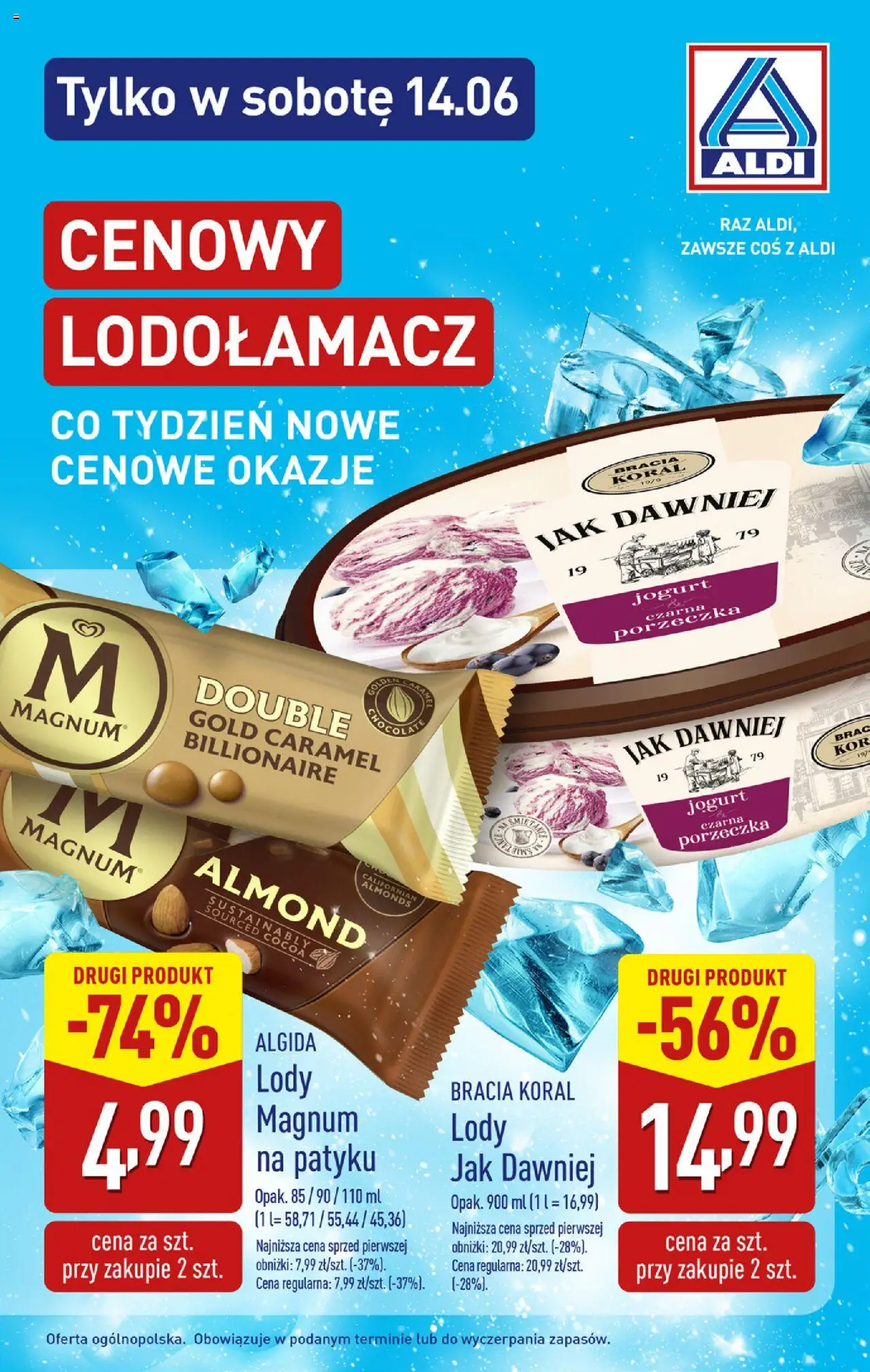 Aldi Gazetka od 09.06.2025 | Strona: 31 | Produkty: Porzeczka, Jogurt, Lody Magnum, Lody