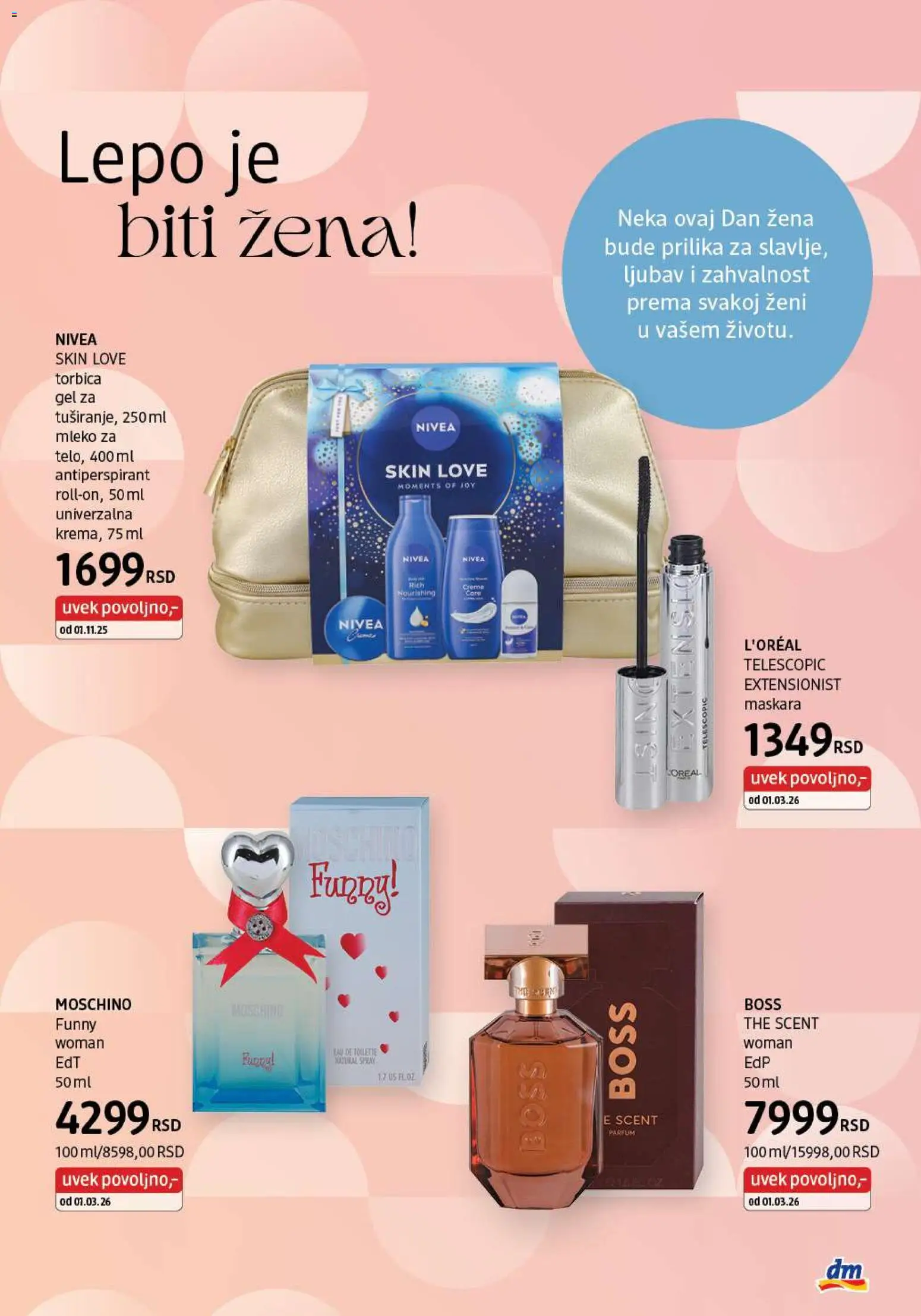 DM Drogerie katalog - važi od 01.03.2026 | Strana: 3 | Proizvode: Nivea, Maskara, Mleko, Antiperspirant