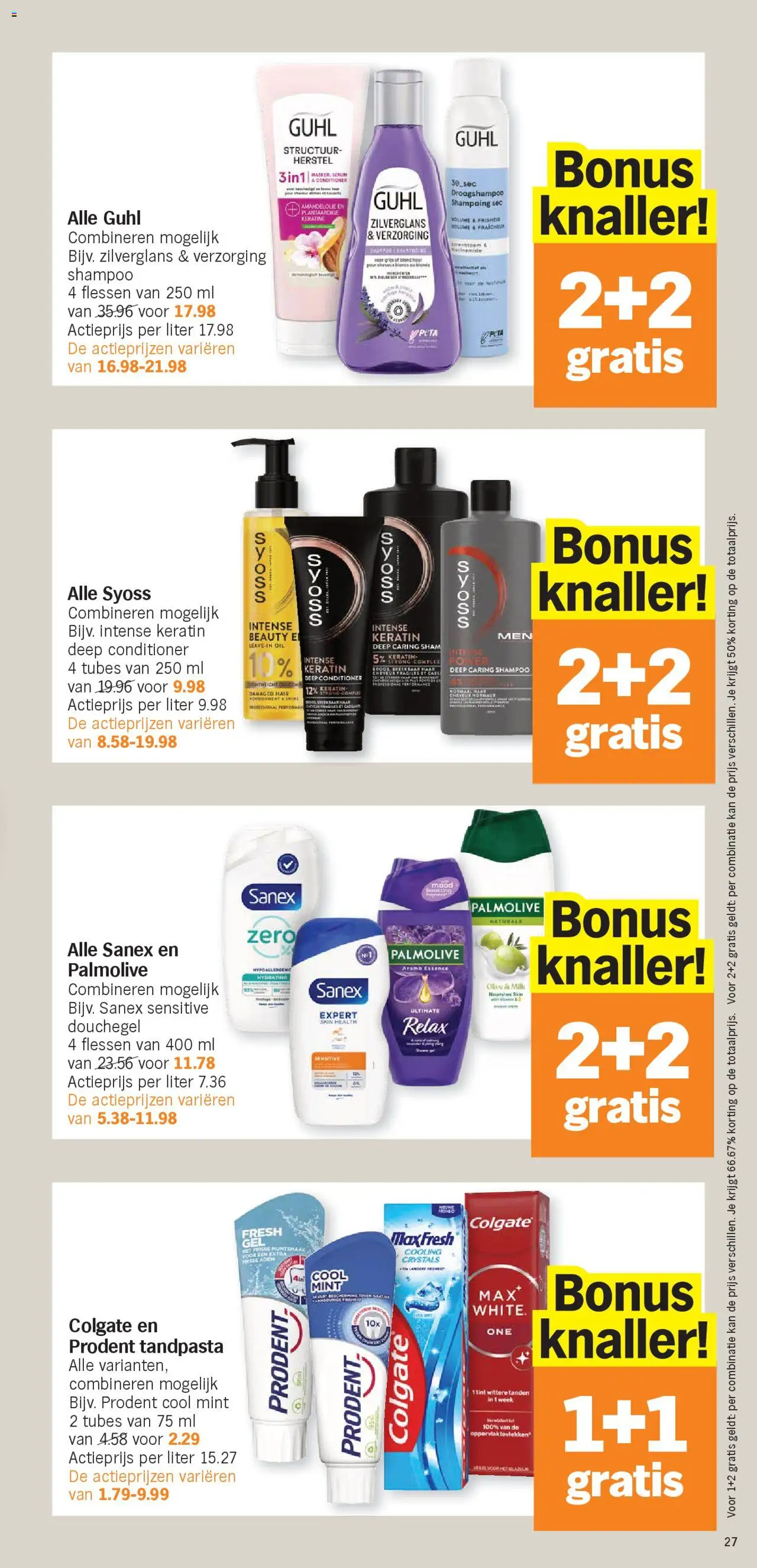 {H1} | Pagina: 27 | Producten: Shampoo, Tandpasta, Droogshampoo, Kan