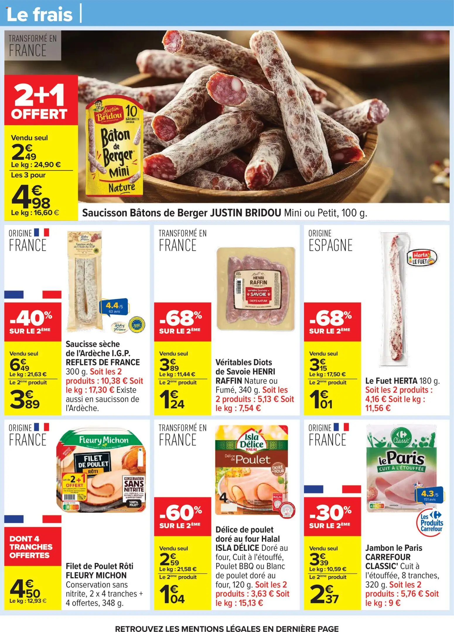 {H1} | Page: 40 | Produits: Saucisson, Four, Jambon, Saucisse