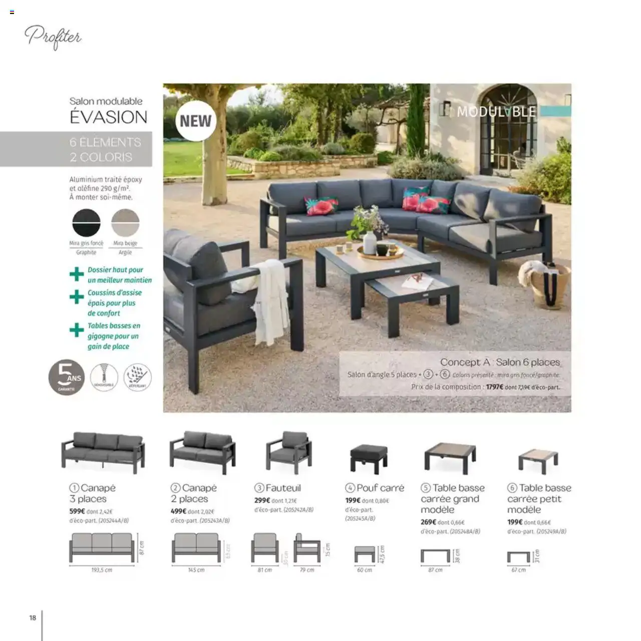  | Page: 18 | Produits: Argile, Canapé, Fauteuil, Table