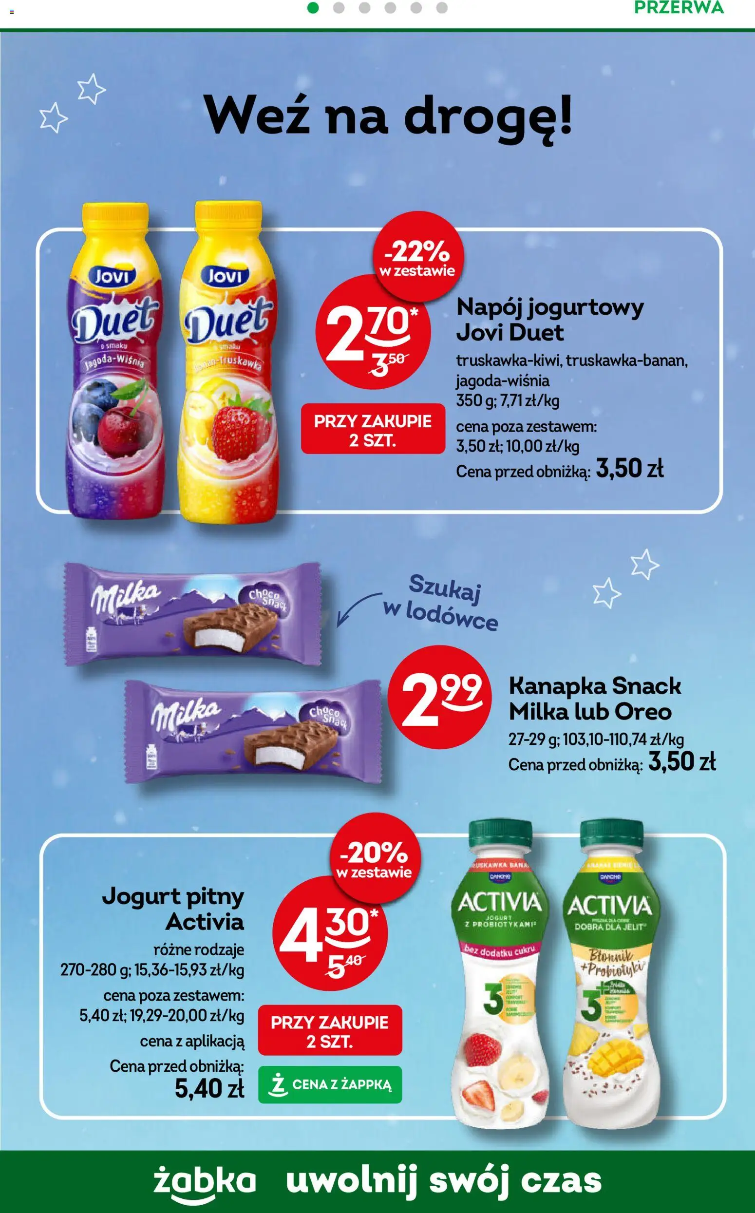 Żabka Gazetka od 14.01.2026 | Strona: 42 | Produkty: Jogurt pitny, Milka, Jogurt
