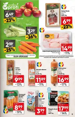 Noul catalog Profi – valabil de la 03.09.2025 | Pagină: 5 | Produse: Hacıyatmaz Kedi Oyuncağı, Salam, Fructe, Cârnați