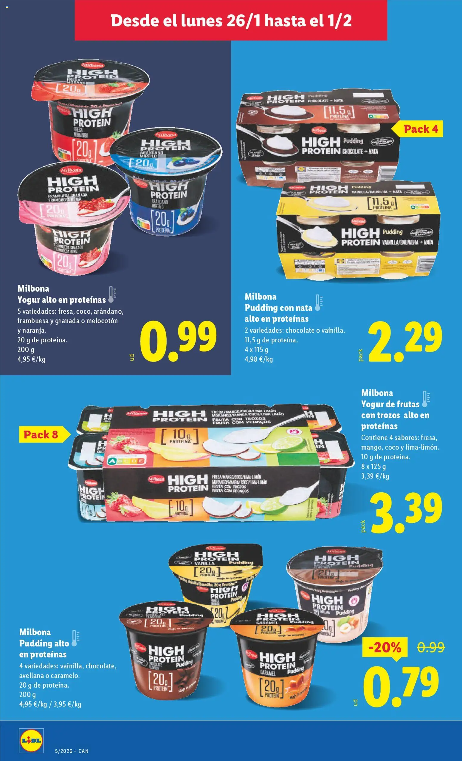 Lidl - Canarias │ válido desde el 26.01.2026 | Página: 26 | Productos: Yogur, Chocolate, Τυρόπιτα