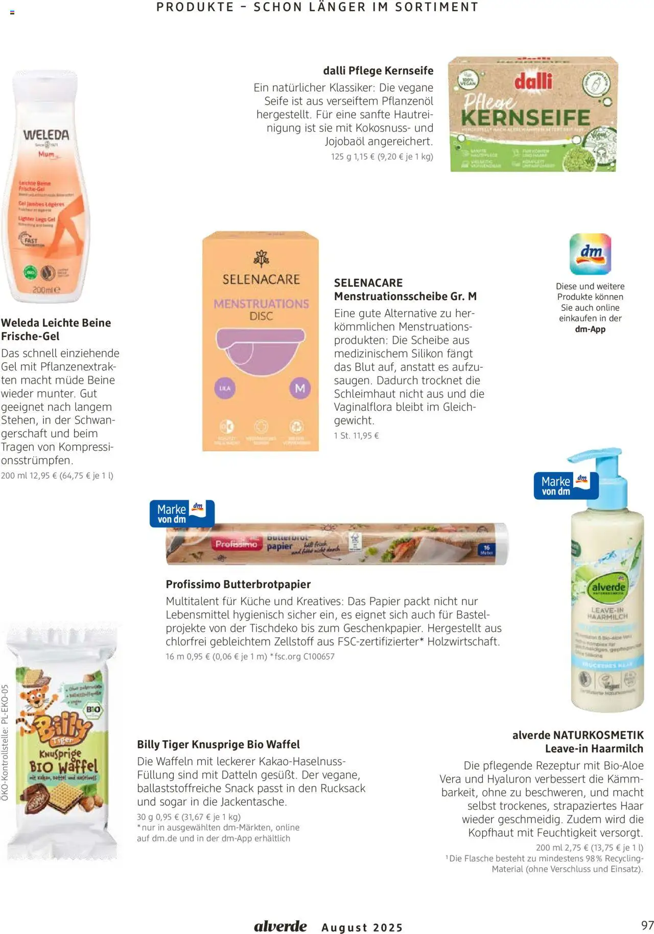 dm drogerie Prospekt 	 - gültig ab dem 01.08.2025 | Seite: 97 | Produkte: Küche, Waffeln, Seife, Rucksack
