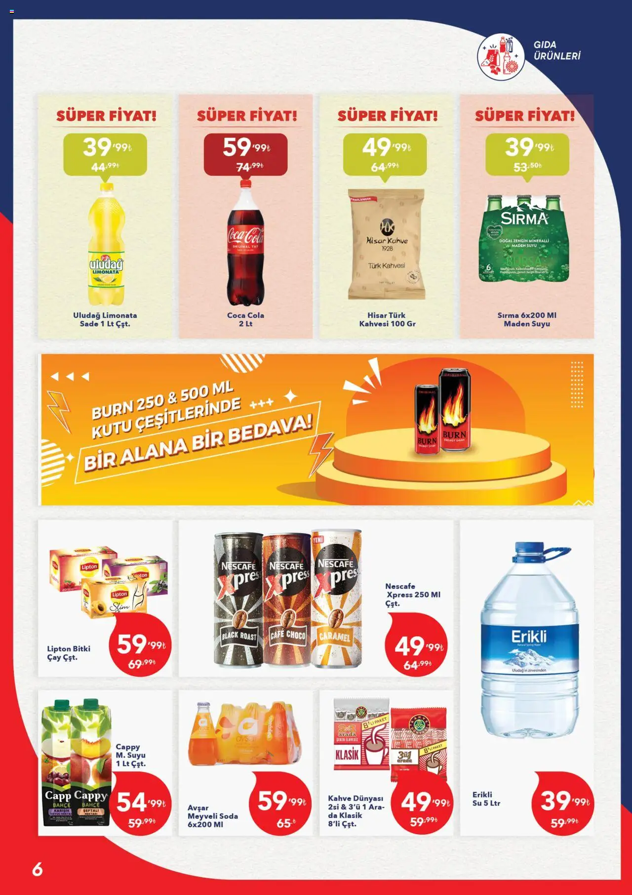 Kim Market Katalog - 18.09.2025 tarihinden itibaren geçerlidir | Sayfa: 6 | Ürünler: Kutu, Kahve, Şeftali, Maden suyu