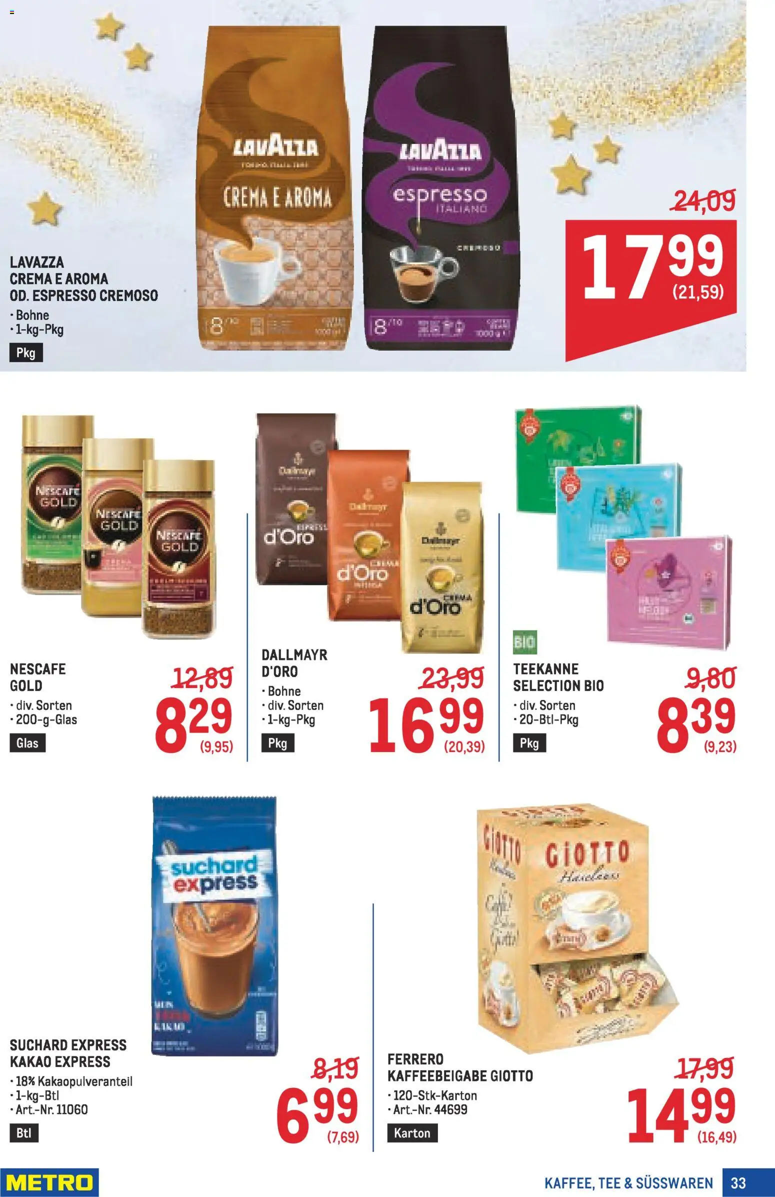 Metro angebote Profi gültig ab 27.11.2025 | Seite: 33 | Produkte: Tee