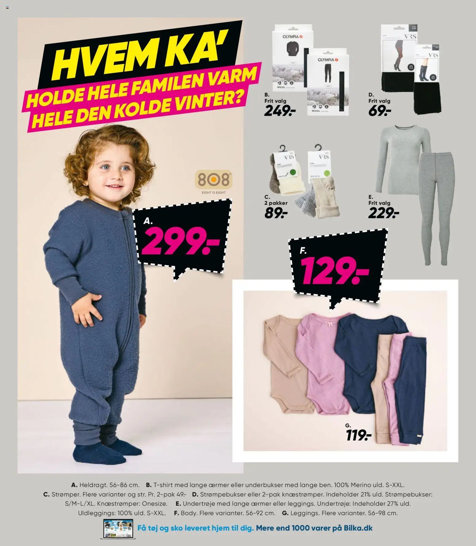 Bilka tilbudsavis – gyldig fra 14.11.2025 | Side: 42 | Produkter: Strømpebukser, Underbukser, Sko, Tøj