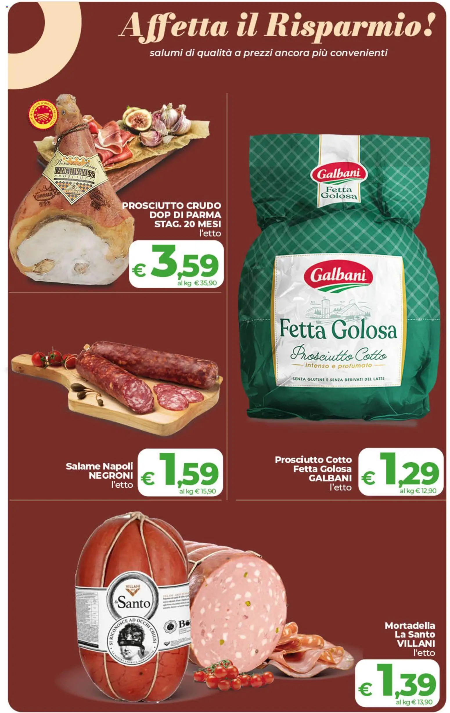 Volantino COOP del 06.03.2026 | Pagina: 9 | Prodotti: Prosciutto Cotto, Latte, Prosciutto, Mortadella
