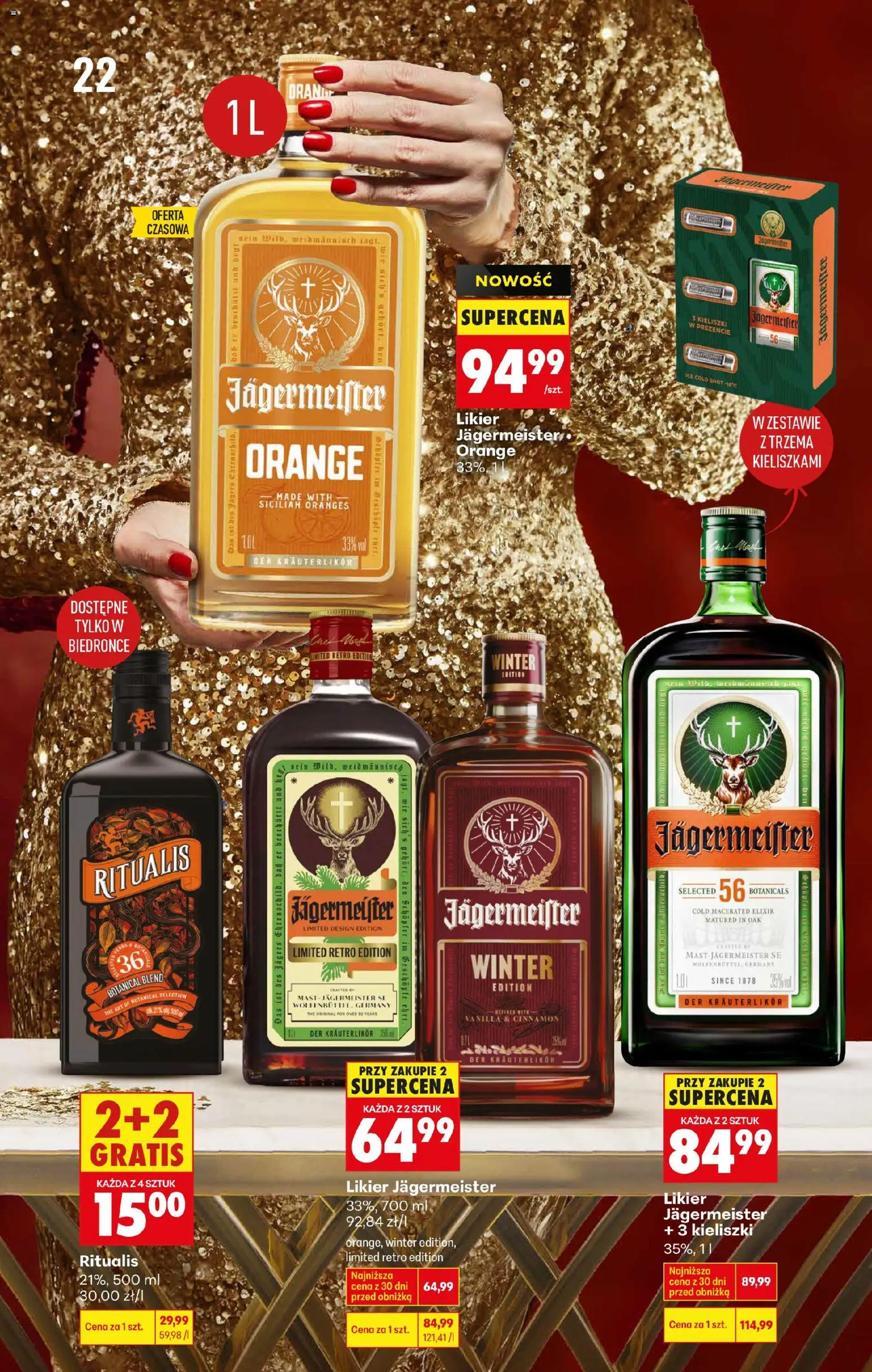Biedronka gazetka - Czas na toast od 27.12.2025 | Strona: 24 | Produkty: Jagermeister