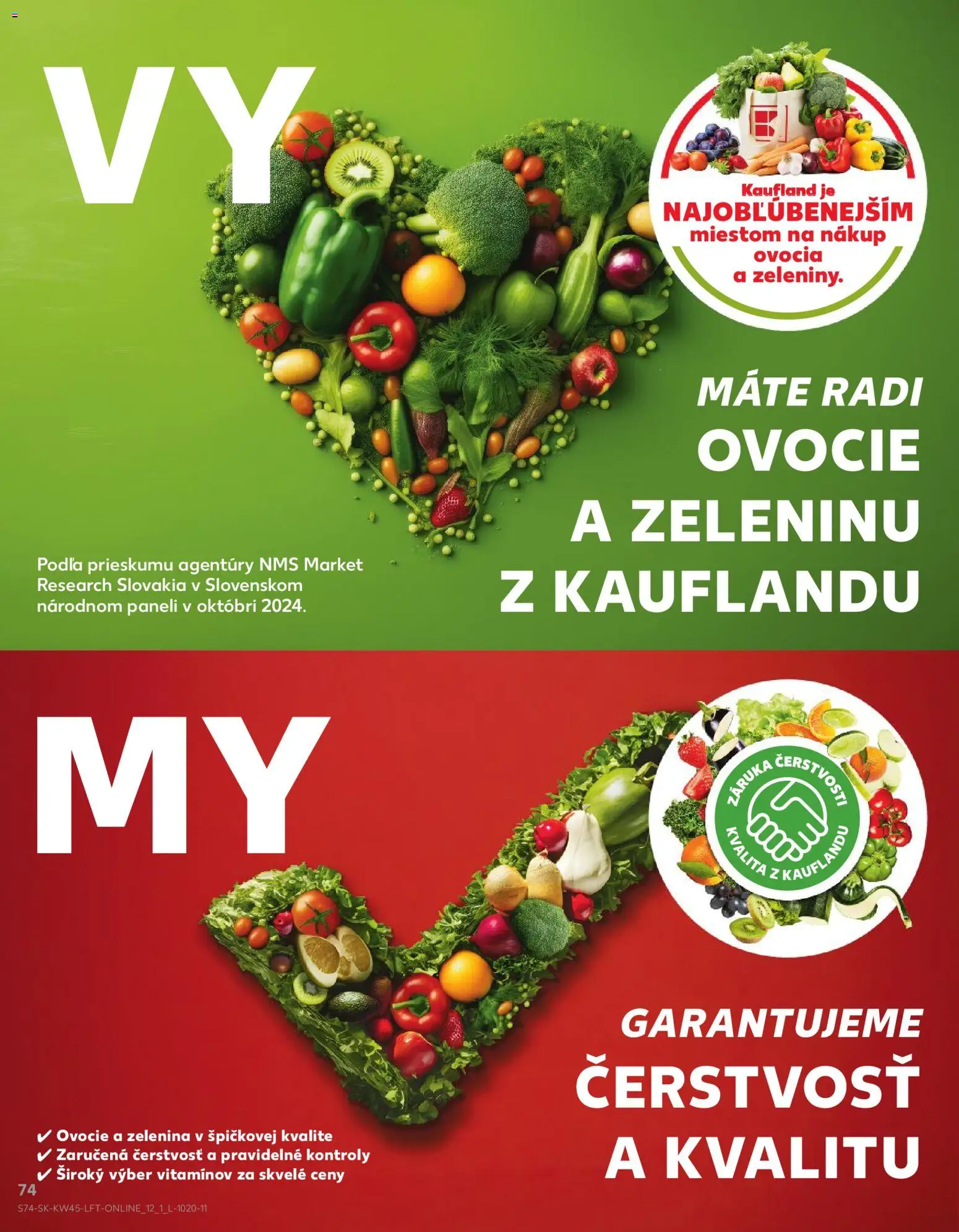 Nové Kaufland akcie – leták je platný od 06.11.2025 | Strana: 74 | Produkty: Ovocie