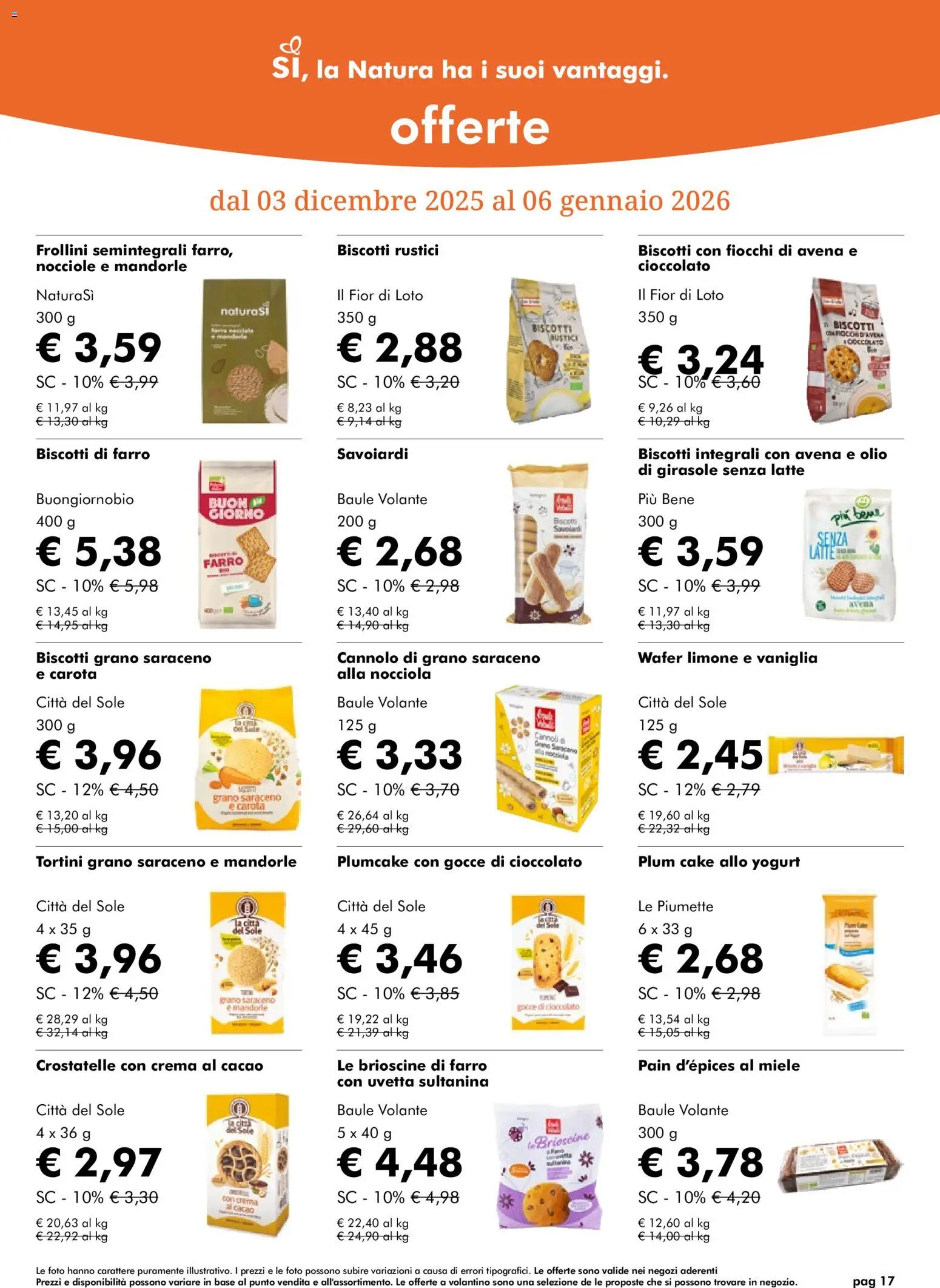 Volantino Natura Sì del 03.12.2025 | Pagina: 17