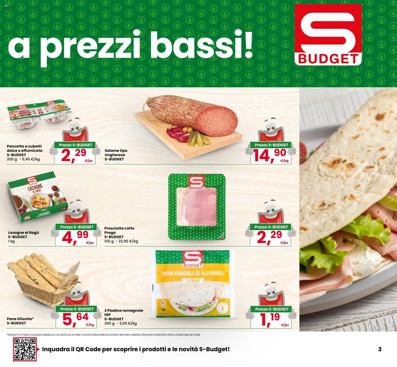 Volantino Interspar del 22.04.2026 | Pagina: 3 | Prodotti: Salame, Pancetta, Prosciutto, Piadina