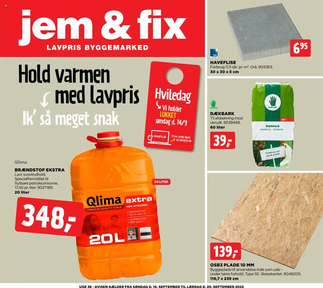 Jem & fix tilbudsavis – gyldig fra 14.09.2025 | Side: 1 | Produkter: Søm