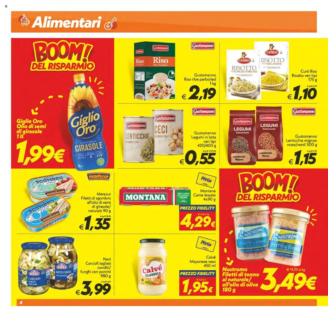 Volantino SuperConveniente del 23.09.2025 | Pagina: 4 | Prodotti: Legumi, Ceci, Olio, Tonno