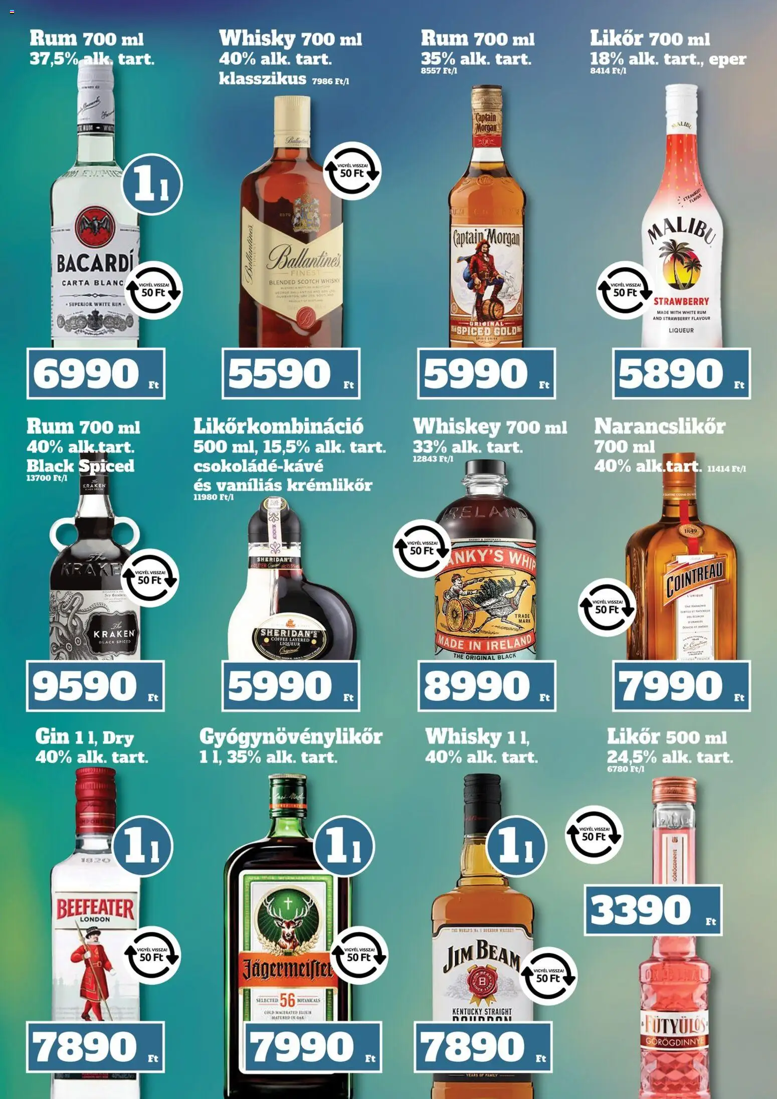 Family Diszkont akciós ujság - amely érvényes a következő dátumtól: 24.10.2025 | Oldal: 29 | Termékek: Jägermeister, Captain morgan, Gin, Likőr