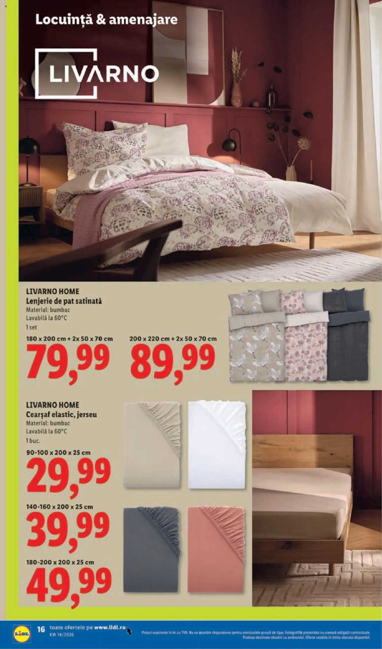 Noul catalog Lidl – valabil de la 30.03.2026 | Pagină: 16 | Produse: Pat, Lenjerie de pat, Türk kahvesi öğütme değirmeni