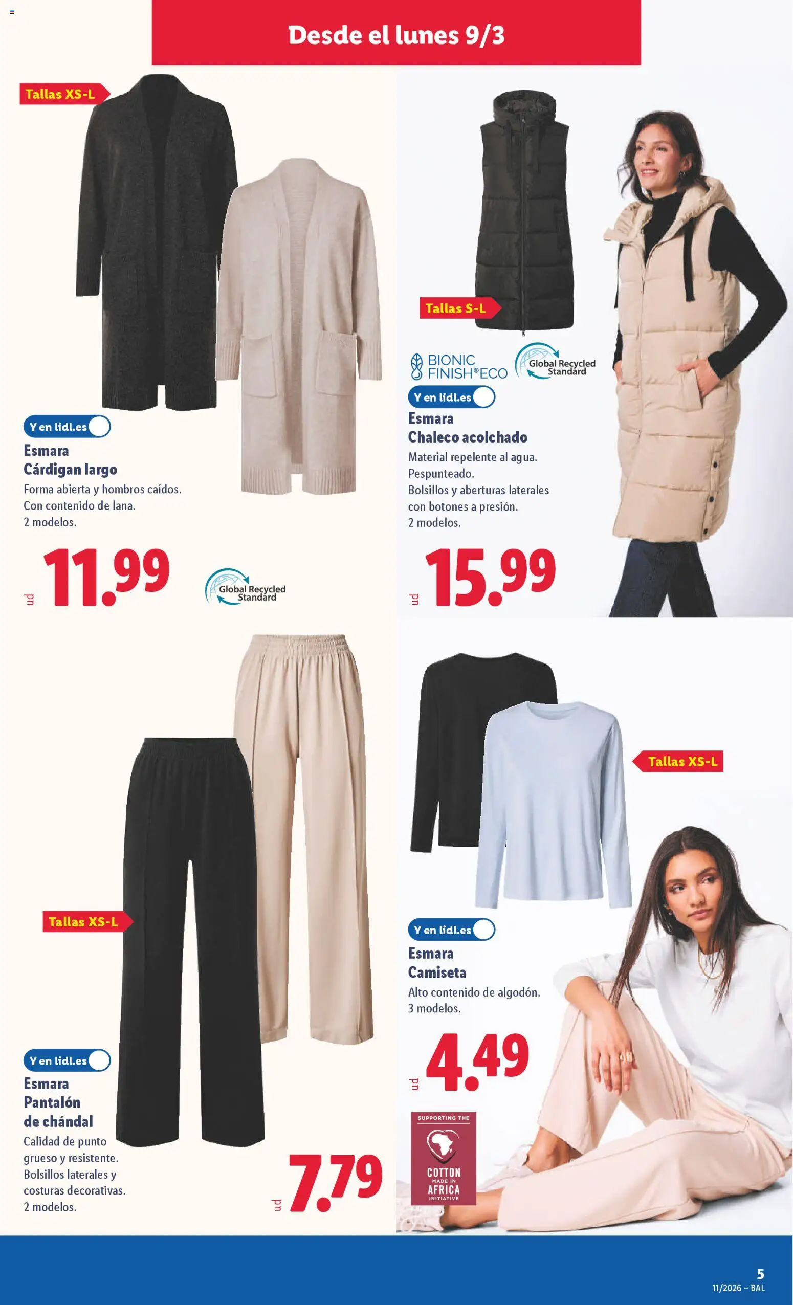 Lidl folleto de bazar │ válido desde el 09.03.2026 | Página: 11 | Productos: Chaleco, Pantalón de chándal