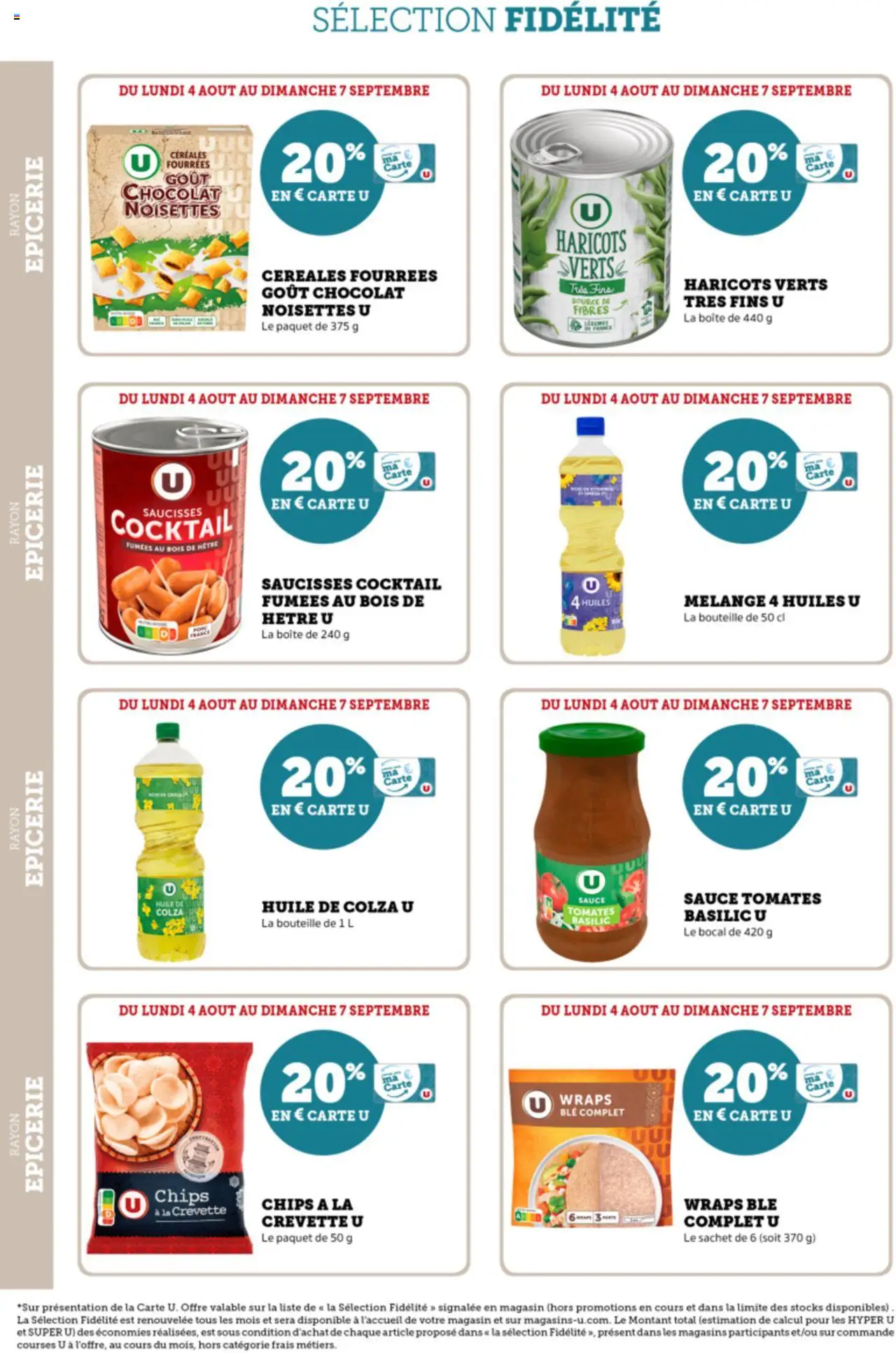  | Page: 18 | Produits: Crevette, Haricots verts, Céréales, Chips
