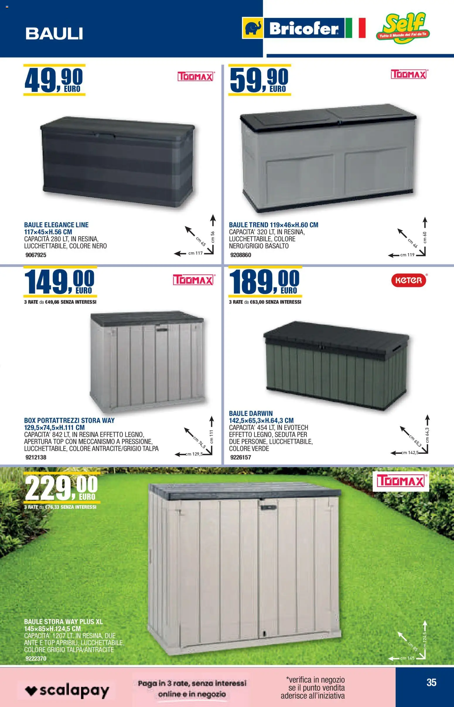 Volantino Bricofer del 22.10.2025 | Pagina: 35 | Prodotti: Tè, Top, Baule