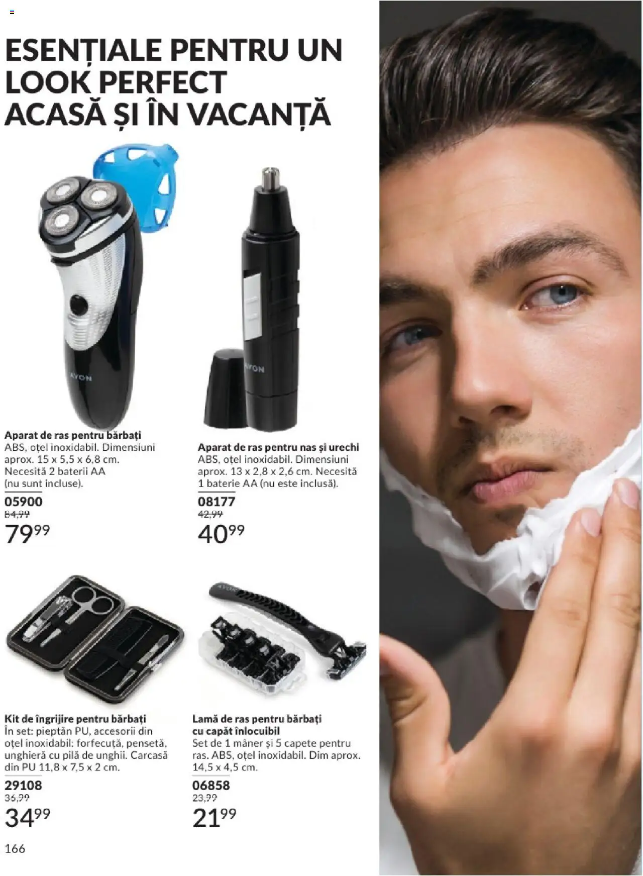Catalog Avon - 06 2025 – valabil de la 01.06.2025 | Pagină: 166 | Produse: Lamă de ras, Aparat De Ras, Mâner, Baterie