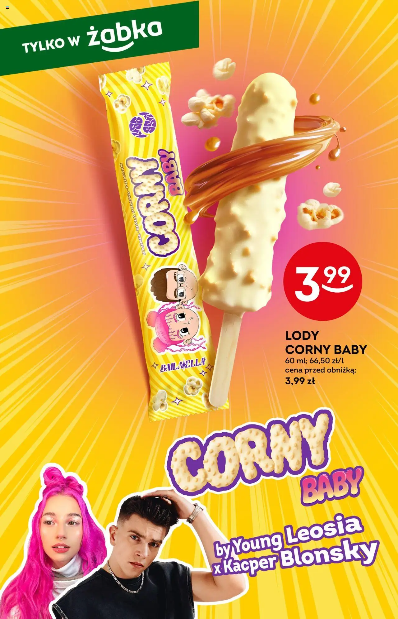 Żabka Gazetka - Lody od 10.09.2025 | Strona: 10 | Produkty: Popcorn, Lody