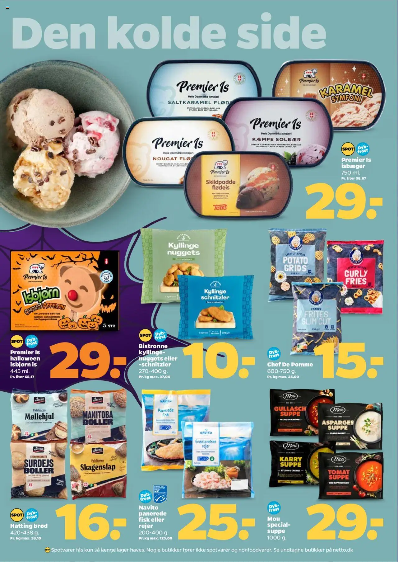 Netto tilbudsavis – gyldig fra 11.10.2025 | Side: 15 | Produkter: Nuggets, Rejer, Suppe, Asparges
