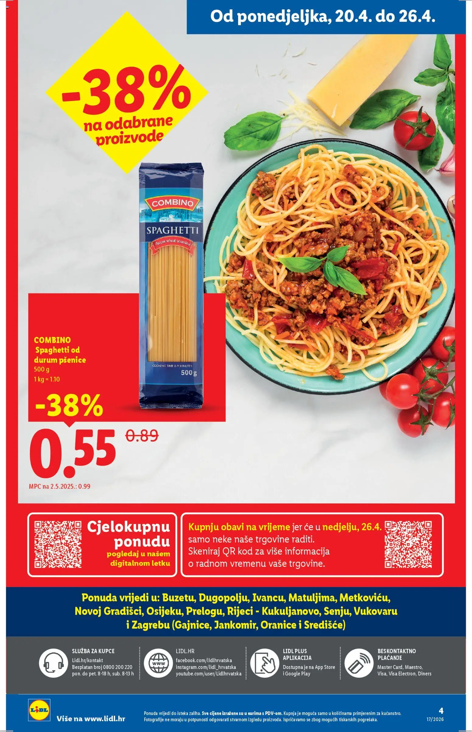 Lidl katalog | vrijedi od 20.04.2026 | Stranica: 4 | Proizvodi: Pasta