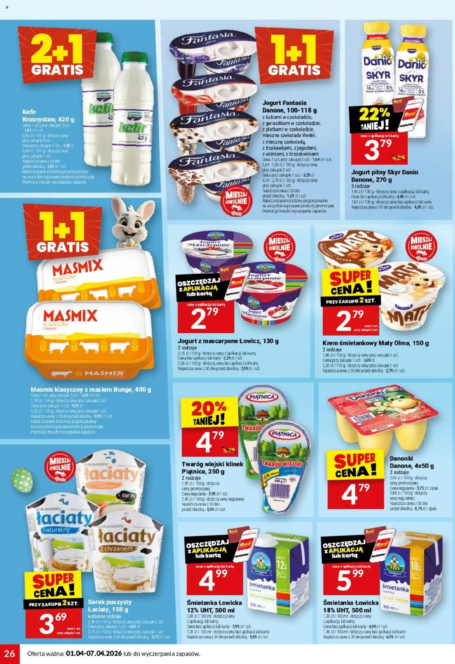 Twój Market gazetka od 01.04.2026 | Strona: 26 | Produkty: Serek, Jogurt pitny, Czekolada, Twaróg