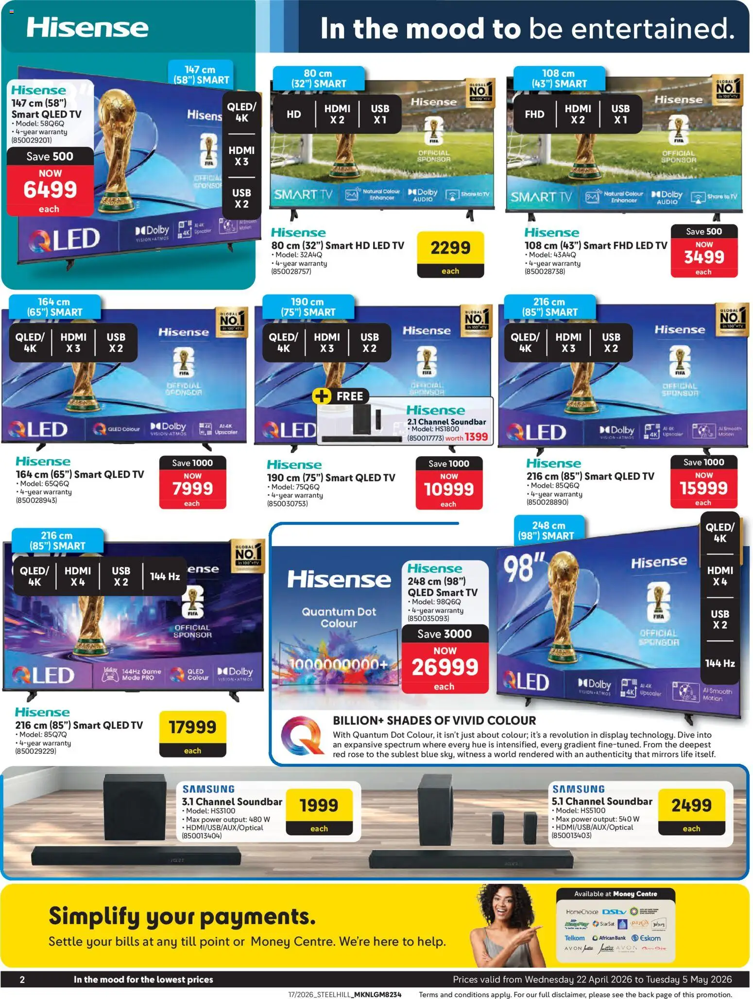 New Makro catalogue – valid from 22.04.2026 | Page: 2 | Products: Audio, TV, Soundbar