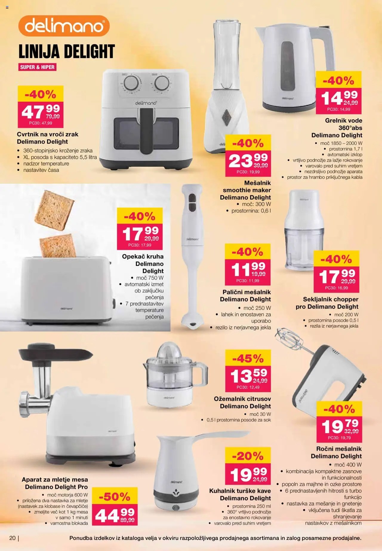 Mercator katalog poletje je tu │ velja od 11.06.2025 | Stran: 20 | Izdelki: Mesalnik, Kuhalnik, Sok, Klobase