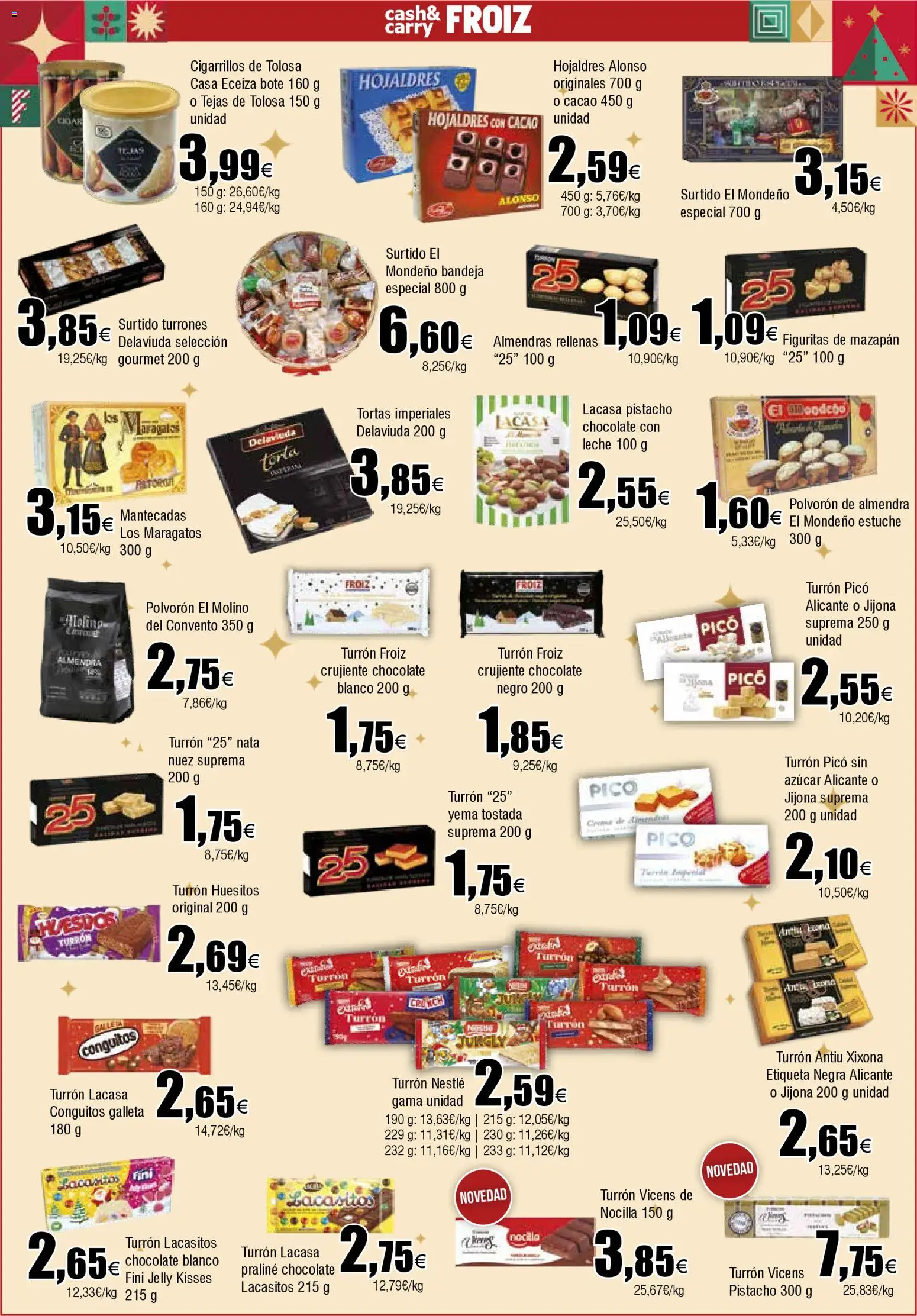 Froiz - Folleto Cash │ válido desde el 02.12.2025 | Página: 3 | Productos: Leche, Chocolate, Bandeja, Φρυγανιές σικάλεως