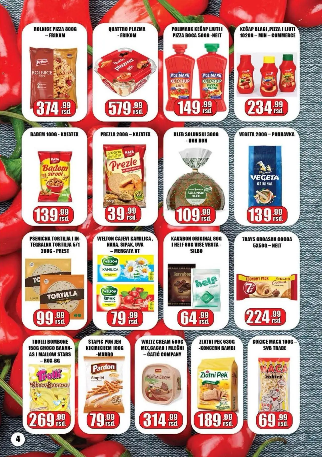 Gala MARKET katalog - važi od 06.10.2025 | Strana: 4 | Proizvode: Bombone, Tortilja, Plazma, Hleb