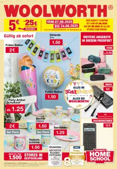 Woolworth Schulprospekt gültig ab dem 20.08.2025