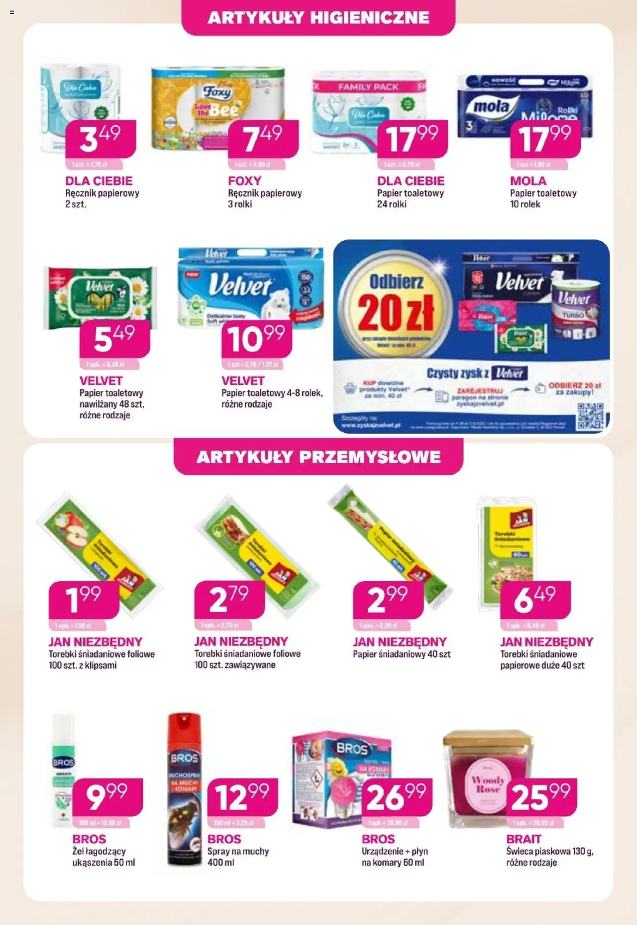 Koliber Gazetka od 08.08.2025 | Strona: 6 | Produkty: Papier toaletowy, Rolki, Papier śniadaniowy, Artykuły przemysłowe
