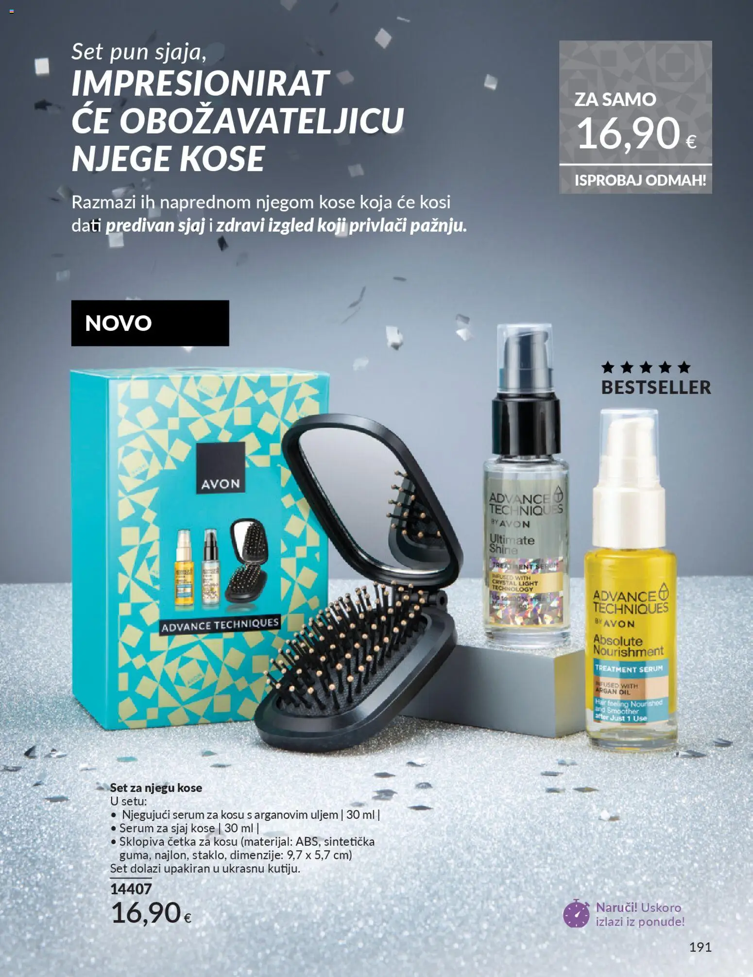 Avon katalog | vrijedi od 01.12.2025 | Stranica: 195 | Proizvodi: Serum za kosu, Četka, Četka za kosu