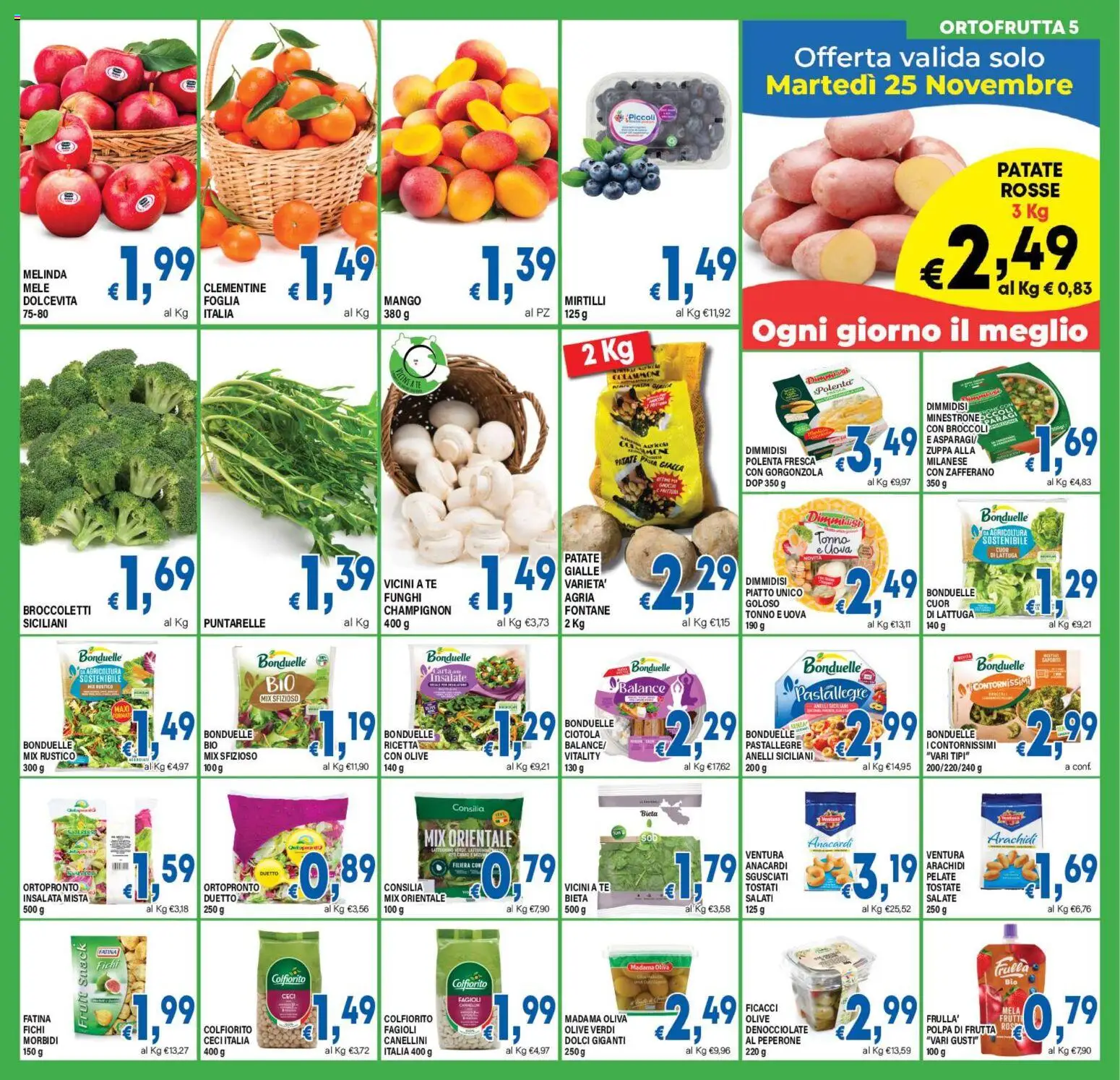 Volantino DEM del 18.11.2025 | Pagina: 5 | Prodotti: Mele, Fagioli, Frutta, Lattuga
